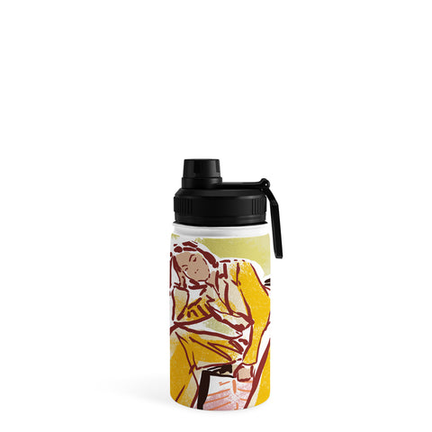 DESIGN dannick Woman sitting on sofa Water Bottle