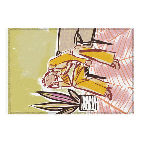 DESIGN dannick Woman sitting on sofa Outdoor Rug