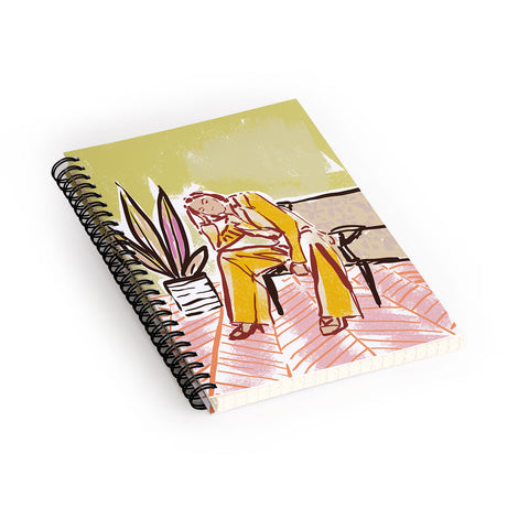 DESIGN dannick Woman sitting on sofa Spiral Notebook