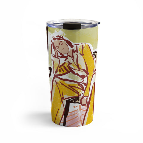 DESIGN dannick Woman sitting on sofa Travel Mug