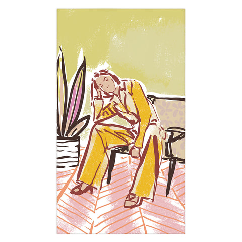 DESIGN dannick Woman sitting on sofa Tablecloth