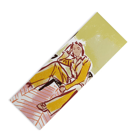 DESIGN dannick Woman sitting on sofa Yoga Mat
