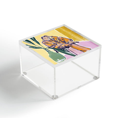 DESIGN d´annick Woman wearing yellow pajamas Acrylic Box