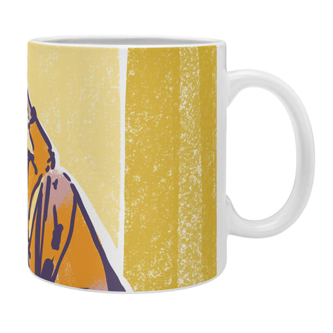 DESIGN dannick Woman wearing yellow pajamas Coffee Mug