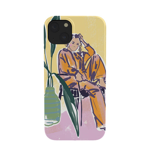 DESIGN dannick Woman wearing yellow pajamas Phone Case