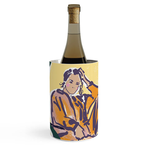 DESIGN d´annick Woman wearing yellow pajamas Wine Chiller