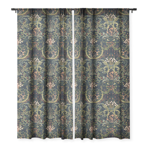DESIGN dannick Woodland moss dark Sheer Non Repeat