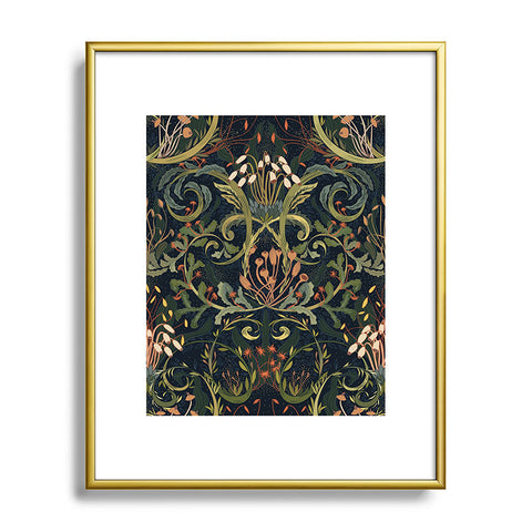 DESIGN d´annick Woodland moss dark Metal Framed Art Print