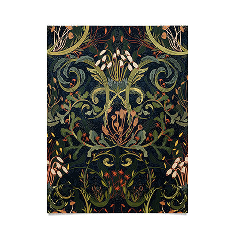 DESIGN dannick Woodland moss dark Poster