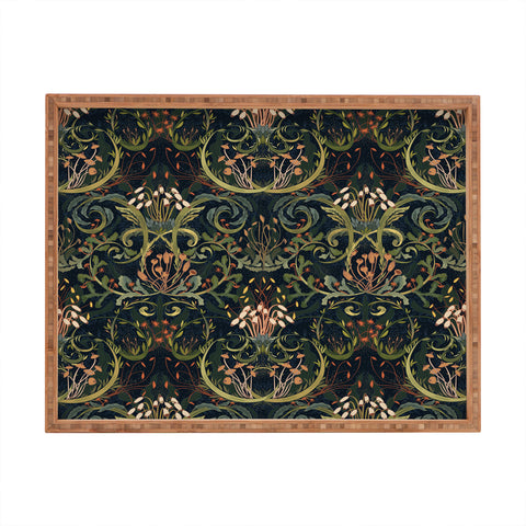 DESIGN dannick Woodland moss dark Rectangular Tray