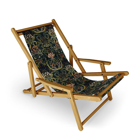 DESIGN d´annick Woodland moss dark Sling Chair