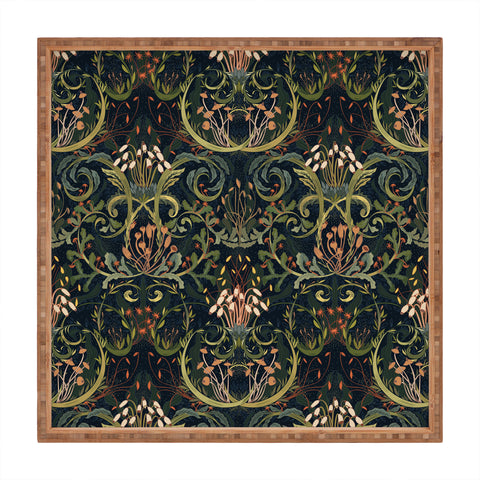 DESIGN dannick Woodland moss dark Square Tray