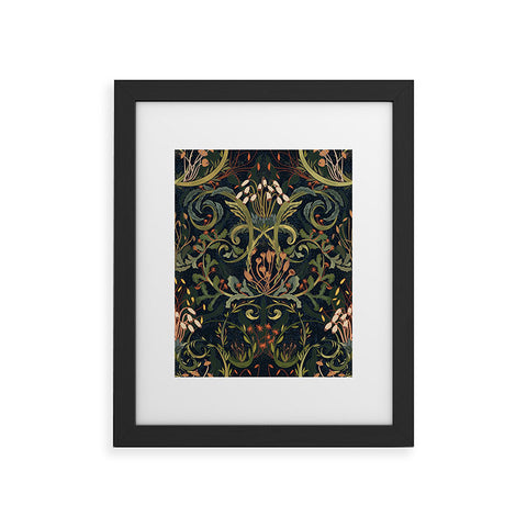 DESIGN dannick Woodland moss dark Framed Art Print