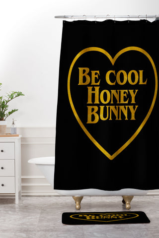 DirtyAngelFace Be Cool Honey Bunny Funny Shower Curtain And Mat