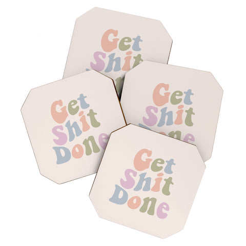 DirtyAngelFace Get Shit Done Coaster Set