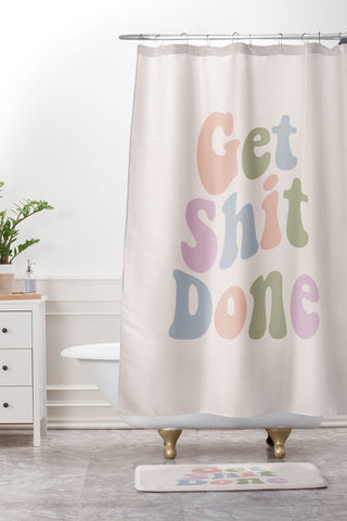 DirtyAngelFace Get Shit Done Shower Curtain And Mat