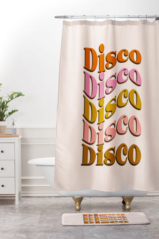 DirtyAngelFace Groovy Disco Disco Shower Curtain And Mat