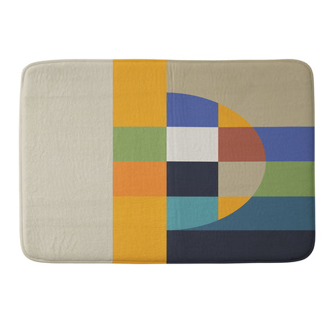 Dominique Vari Words Bauhaus Abstract Eclipse Memory Foam Bath Mat