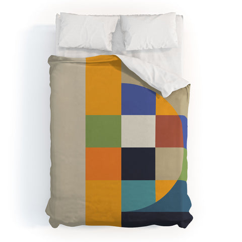 Dominique Vari Words Bauhaus Abstract Eclipse Duvet Cover