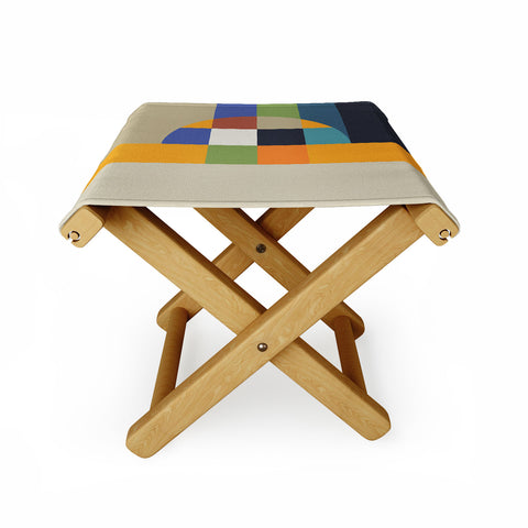 Dominique Vari Words Bauhaus Abstract Eclipse Folding Stool