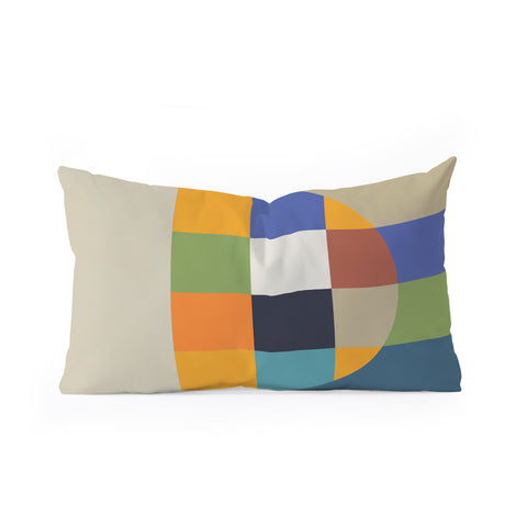 Dominique Vari Words Bauhaus Abstract Eclipse Oblong Throw Pillow