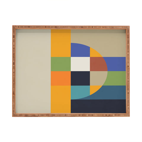Dominique Vari Words Bauhaus Abstract Eclipse Rectangular Tray