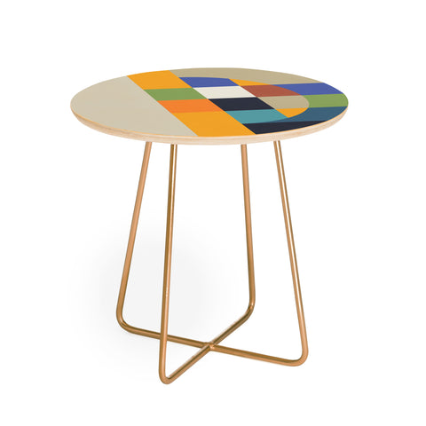 Dominique Vari Words Bauhaus Abstract Eclipse Round Side Table