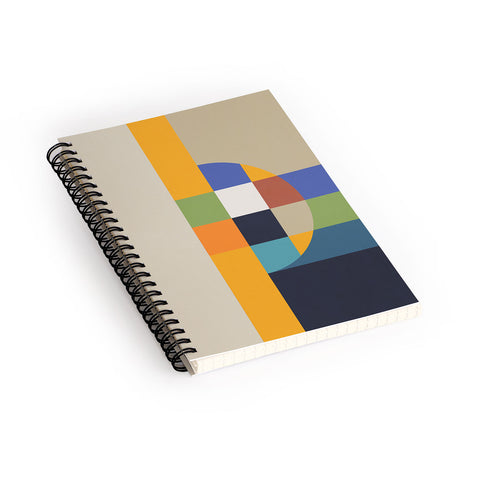 Dominique Vari Words Bauhaus Abstract Eclipse Spiral Notebook