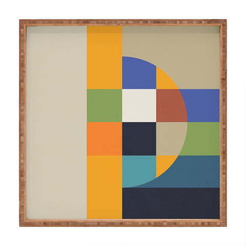 Dominique Vari Words Bauhaus Abstract Eclipse Square Tray