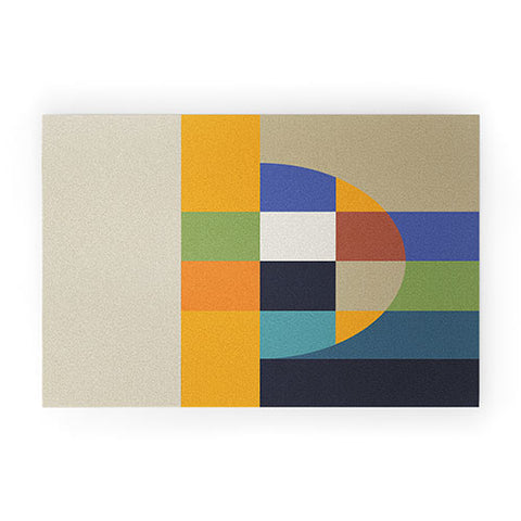 Dominique Vari Words Bauhaus Abstract Eclipse Welcome Mat