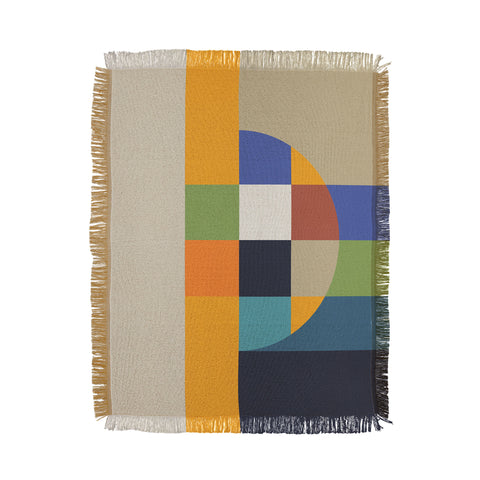 Dominique Vari Words Bauhaus Abstract Eclipse Throw Blanket