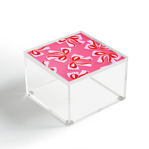 Dominique Vari Words Ditsy Kitsch Ribbons and bows Acrylic Box