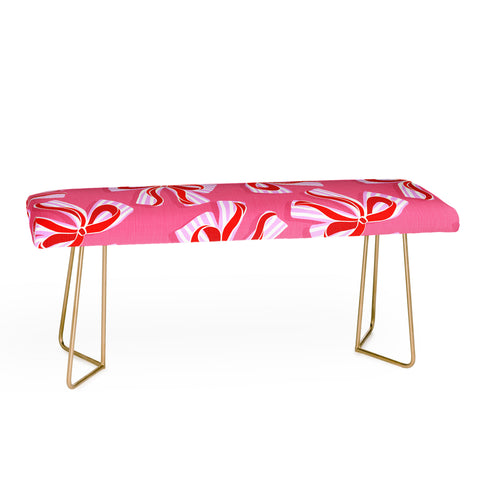 Dominique Vari Words Ditsy Kitsch Ribbons and bows Bench