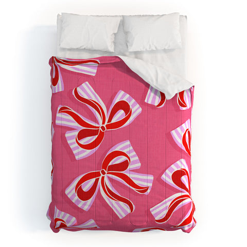 Dominique Vari Words Ditsy Kitsch Ribbons and bows Comforter