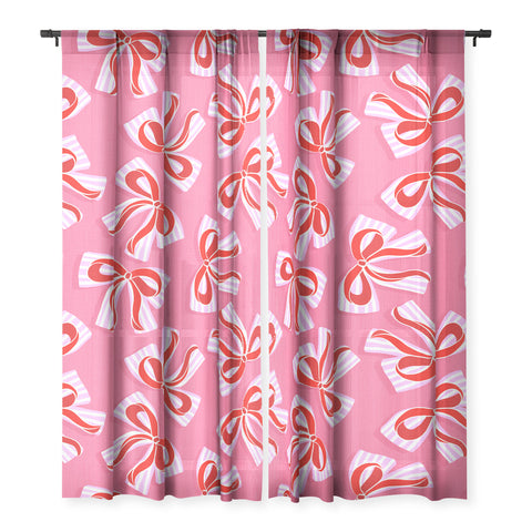 Dominique Vari Words Ditsy Kitsch Ribbons and bows Sheer Non Repeat