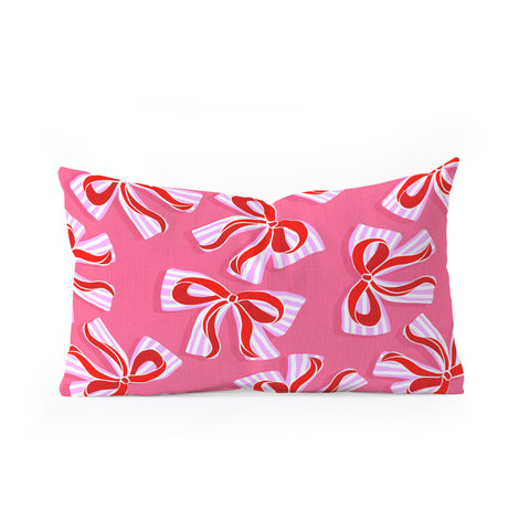 Dominique Vari Words Ditsy Kitsch Ribbons and bows Oblong Throw Pillow