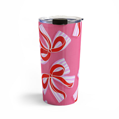 Dominique Vari Words Ditsy Kitsch Ribbons and bows Travel Mug