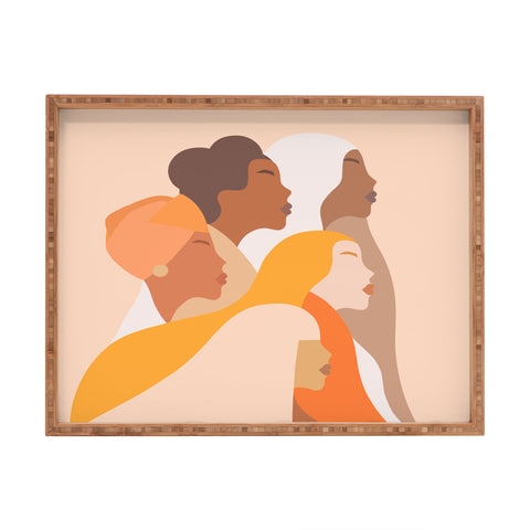 Dominique Vari Words Girl Power Strong Women Rectangular Tray