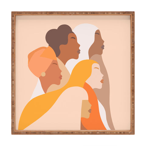 Dominique Vari Words Girl Power Strong Women Square Tray