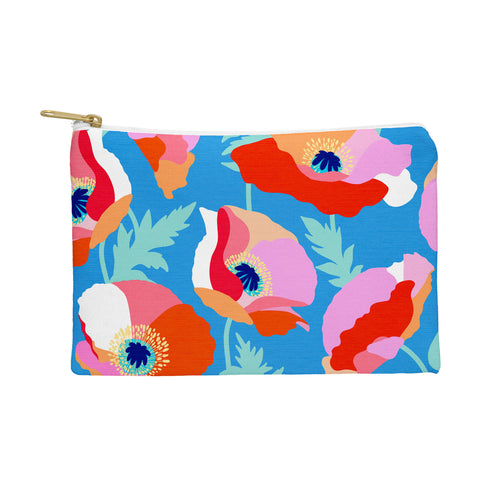 Dominique Vari Words Happy Poppies 1 Red and pink Pouch