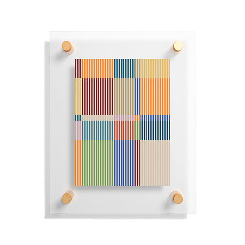 Dominique Vari Words Linear Bauhaus Pattern 3 Floating Acrylic Print