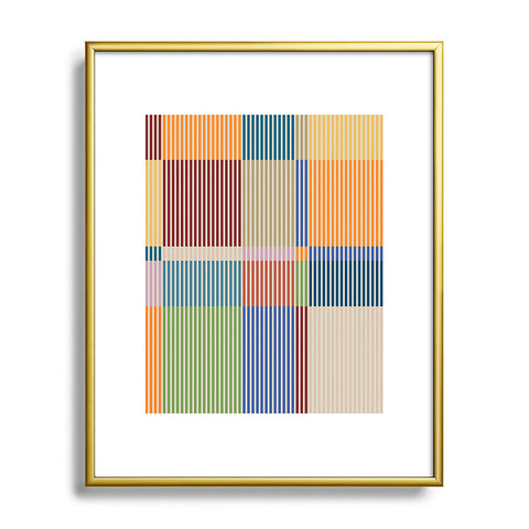 Dominique Vari Words Linear Bauhaus Pattern 3 Metal Framed Art Print