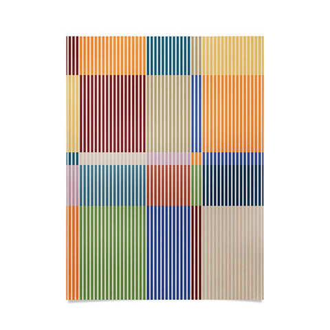 Dominique Vari Words Linear Bauhaus Pattern 3 Poster