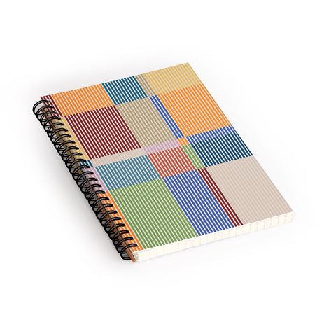 Dominique Vari Words Linear Bauhaus Pattern 3 Spiral Notebook