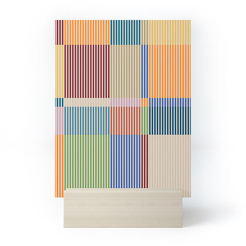 Dominique Vari Words Linear Bauhaus Pattern 3 Mini Art Print