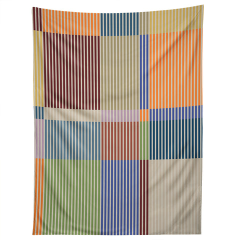 Dominique Vari Words Linear Bauhaus Pattern 3 Tapestry