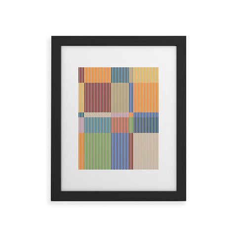 Dominique Vari Words Linear Bauhaus Pattern 3 Framed Art Print