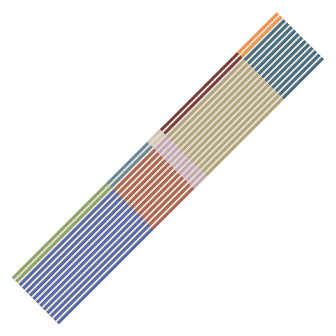 Dominique Vari Words Linear Bauhaus Pattern 3 Table Runner
