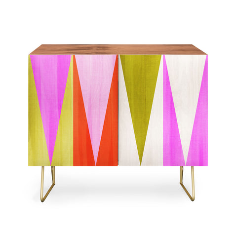 Dominique Vari Words Mid Mod Diamond Pattern 1 Credenza