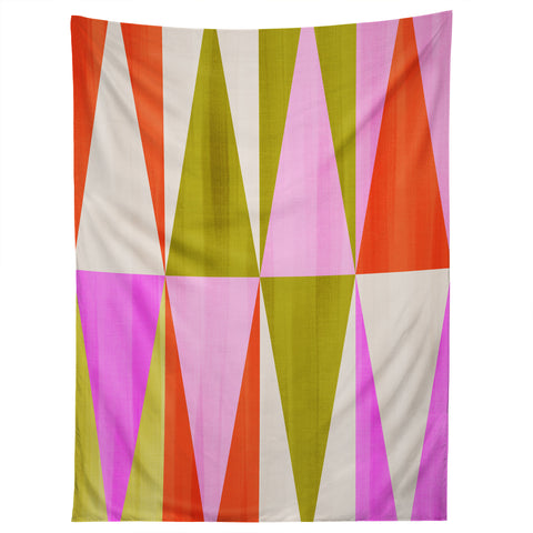 Dominique Vari Words Mid Mod Diamond Pattern 1 Tapestry